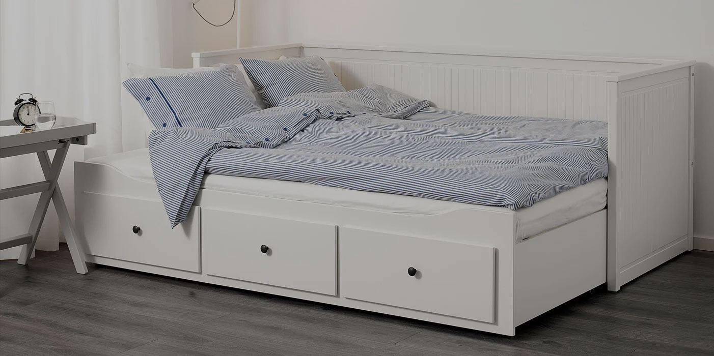 Gemonteerd bed met opbergruimte